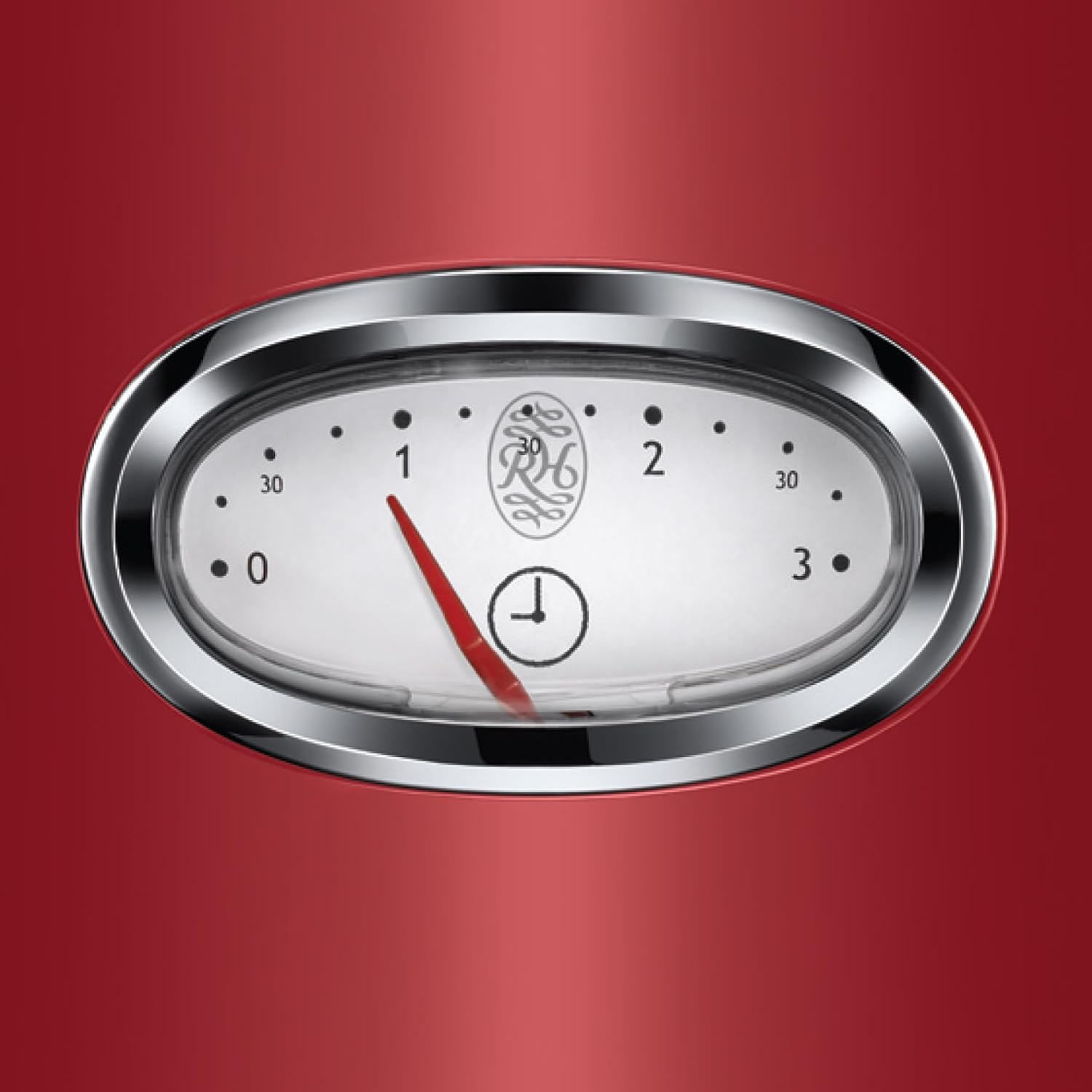 Russell Hobbs toster, szybkie opiekanie, funkcja rozmrażania, szerokie otwory, funkcja podnoszenia tostów, ruszt, moc 1300W, stal nierdzewna/czerwony, Retro Ribbon Red 21680-56 [Klasa energetyczna A+]
