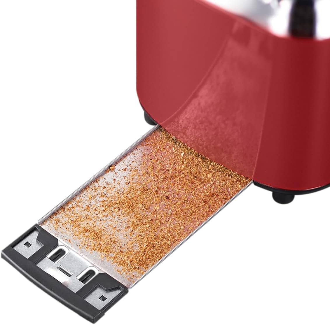 Russell Hobbs toster, szybkie opiekanie, funkcja rozmrażania, szerokie otwory, funkcja podnoszenia tostów, ruszt, moc 1300W, stal nierdzewna/czerwony, Retro Ribbon Red 21680-56 [Klasa energetyczna A+]